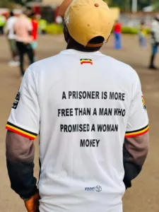 PHOTOS: Ugandan Fans Go Viral With Hilarious Jersey Slogans at CHAN Game versus South Africa